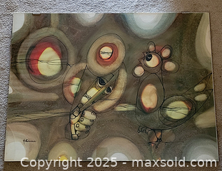 MaxSold Auction: Abstract Oil Painting  - Newmarket (Ontario, Canada) SELLER MANAGED Downsizing Online Auction - Amberlee Court