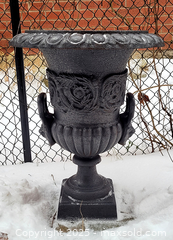 MaxSold Auction: Cast Iron Garden Urn (B) - Newmarket (Ontario, Canada) SELLER MANAGED Downsizing Online Auction - Amberlee Court