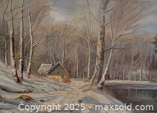 MaxSold Auction: Large Oil Painting  - Newmarket (Ontario, Canada) SELLER MANAGED Downsizing Online Auction - Amberlee Court