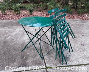 MaxSold Auction: Green bistro table with two chairs - Suwanee (Georgia, USA) SELLER MANAGED Estate Sale Online Auction - Laurel Oak Drive