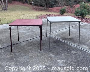 MaxSold Auction: Lot - 2 folding card tables, cooler and yoga ball - Suwanee (Georgia, USA) SELLER MANAGED Estate Sale Online Auction - Laurel Oak Drive