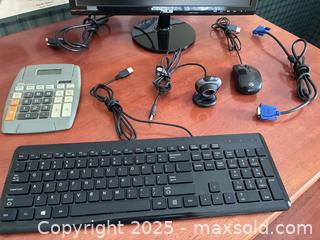 MaxSold Auction: Lot - computer monitor, mouse, camera, keyboard and calculator - Suwanee (Georgia, USA) SELLER MANAGED Estate Sale Online Auction - Laurel Oak Drive