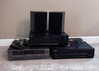 MaxSold Auction: Lot - electronics, pair of speakers and media - Suwanee (Georgia, USA) SELLER MANAGED Estate Sale Online Auction - Laurel Oak Drive