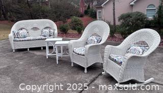 MaxSold Auction: Lot - set of wicker outdoor furniture - Suwanee (Georgia, USA) SELLER MANAGED Estate Sale Online Auction - Laurel Oak Drive