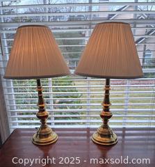 MaxSold Auction: Lot of 4 brass table lamps - Suwanee (Georgia, USA) SELLER MANAGED Estate Sale Online Auction - Laurel Oak Drive