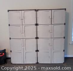 MaxSold Auction: Pair of Rubbermaid Double Door Storage Cabinets - Suwanee (Georgia, USA) SELLER MANAGED Estate Sale Online Auction - Laurel Oak Drive