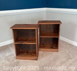 MaxSold Auction: Pair of small side tables/bookshelves  - Suwanee (Georgia, USA) SELLER MANAGED Estate Sale Online Auction - Laurel Oak Drive