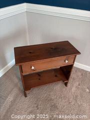MaxSold Auction: Pair of small Wood side tables with drawer  - Suwanee (Georgia, USA) SELLER MANAGED Estate Sale Online Auction - Laurel Oak Drive