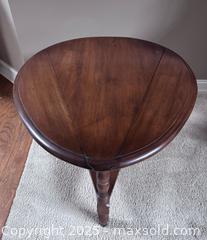 MaxSold Auction: Side table Oval to Triangle fold down - Suwanee (Georgia, USA) SELLER MANAGED Estate Sale Online Auction - Laurel Oak Drive