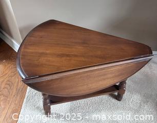 MaxSold Auction: Side table Oval to Triangle fold down - Suwanee (Georgia, USA) SELLER MANAGED Estate Sale Online Auction - Laurel Oak Drive