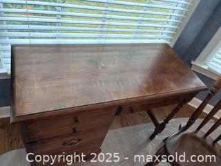 MaxSold Auction: Wood Desk with Armless Chair - Suwanee (Georgia, USA) SELLER MANAGED Estate Sale Online Auction - Laurel Oak Drive