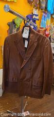 MaxSold Auction: LEATHER Coat By Elegance - Large-X-Large - Vancouver (British Columbia, Canada) PARTNER MANAGED Commercial Liquidation Online Auction - East Hastings