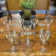 MaxSold Auction: Mikasa “Sonata” Crystal Stemware – Set of 10 (Gold-Rimmed, Optic Panel) - Delta (British Columbia, Canada) SELLER MANAGED Downsizing Online Auction -  Garrett Drive