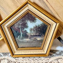 MaxSold Auction: Pair of Vintage “Wall Reflections” European Countryside Prints in Gold Pentagonal Frames  - Delta (British Columbia, Canada) SELLER MANAGED Downsizing Online Auction -  Garrett Drive