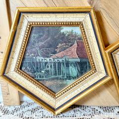 MaxSold Auction: Pair of Vintage “Wall Reflections” European Countryside Prints in Gold Pentagonal Frames  - Delta (British Columbia, Canada) SELLER MANAGED Downsizing Online Auction -  Garrett Drive