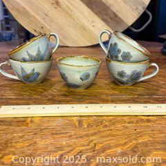 MaxSold Auction: Set of 5 Vintage Tonalá-Style Mexican Pottery Cups – Hand-Painted Birds &#38; Florals – Signed - Delta (British Columbia, Canada) SELLER MANAGED Downsizing Online Auction -  Garrett Drive