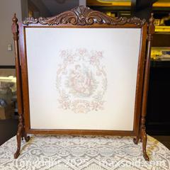 MaxSold Auction: Vintage Carved Wood Firescreen with Tapestry Insert – Rococo Motif - Delta (British Columbia, Canada) SELLER MANAGED Downsizing Online Auction -  Garrett Drive