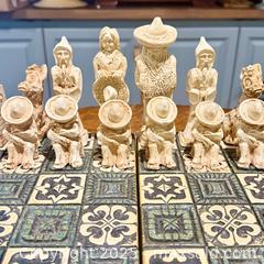 MaxSold Auction: Vintage Hand-Carved Mosaic Tile Chess Board – Heavy, Detailed, Artisan Made - Delta (British Columbia, Canada) SELLER MANAGED Downsizing Online Auction -  Garrett Drive