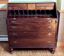 MaxSold Auction: Antique Georgian Slant-front Secretary - Douglas (Massachusetts, USA) PARTNER MANAGED Estate Sale Online Auction - Southwest Main Street
