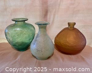 MaxSold Auction: Big Frosted Glass Decorative Bottles - Douglas (Massachusetts, USA) PARTNER MANAGED Estate Sale Online Auction - Southwest Main Street