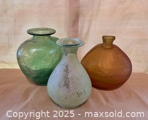 MaxSold Auction: Big Frosted Glass Decorative Bottles - Douglas (Massachusetts, USA) PARTNER MANAGED Estate Sale Online Auction - Southwest Main Street