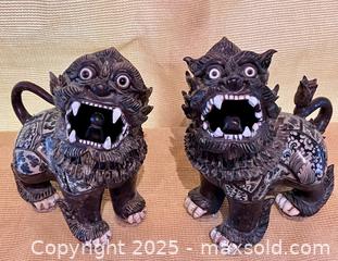 MaxSold Auction: Ceramic Foo Lions - Douglas (Massachusetts, USA) PARTNER MANAGED Estate Sale Online Auction - Southwest Main Street
