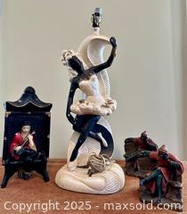 MaxSold Auction: Chalkware Ballerina and Dante Bookends - Douglas (Massachusetts, USA) PARTNER MANAGED Estate Sale Online Auction - Southwest Main Street