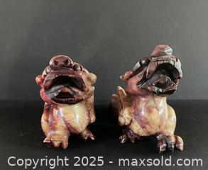 MaxSold Auction: Crouching Soapstone Foo Lions - Douglas (Massachusetts, USA) PARTNER MANAGED Estate Sale Online Auction - Southwest Main Street