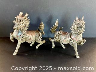 MaxSold Auction: Pair Brass Chi Lin Figures - Douglas (Massachusetts, USA) PARTNER MANAGED Estate Sale Online Auction - Southwest Main Street