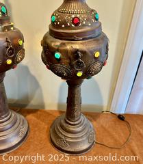 MaxSold Auction: Pair Moroccan Table Lamps - Douglas (Massachusetts, USA) PARTNER MANAGED Estate Sale Online Auction - Southwest Main Street