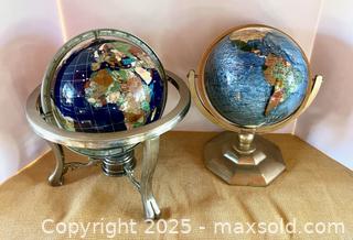 MaxSold Auction: Two Kalifano Gemstone Globes - Douglas (Massachusetts, USA) PARTNER MANAGED Estate Sale Online Auction - Southwest Main Street