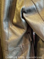 MaxSold Auction: Black Leather Trench Long Coat, Size Not Labeled - Toronto (Ontario, Canada) SELLER MANAGED Downsizing Online Auction - Bright Street