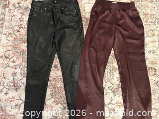MaxSold Auction: Lot: Set of Faux Leather and Satin Pants  - Toronto (Ontario, Canada) SELLER MANAGED Downsizing Online Auction - Bright Street