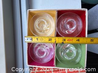 MaxSold Auction: Set of 4 Vintage Glass Votive Candle Holders - Toronto (Ontario, Canada) SELLER MANAGED Downsizing Online Auction - Bright Street