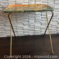 MaxSold Auction:  Vintage MCM TV Tray – Yellow Floral, Metal - Toronto (Ontario, Canada) SELLER MANAGED Downsizing Online Auction - Bright Street