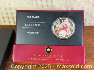 MaxSold Auction: 2006 $5 FINE SILVER COIN - PINK RIBBON - Hamilton (Ontario, Canada) SELLER MANAGED Estate Sale Online Auction - Gertrude Street