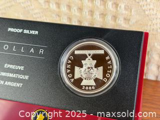 MaxSold Auction: 2006 Canada Victoria Cross Proof Silver Dollar Coin. - Hamilton (Ontario, Canada) SELLER MANAGED Estate Sale Online Auction - Gertrude Street