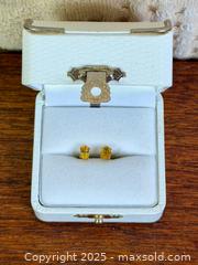 MaxSold Auction: 9k Gold + Citrine Stud Earrings - Hamilton (Ontario, Canada) SELLER MANAGED Estate Sale Online Auction - Gertrude Street