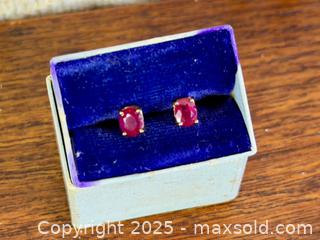 MaxSold Auction: 9k Gold + Ruby Stud Earrings - Hamilton (Ontario, Canada) SELLER MANAGED Estate Sale Online Auction - Gertrude Street