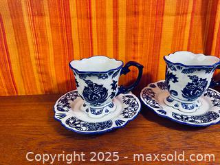 MaxSold Auction: Blue and White Porcelain Cups and Saucers - Hamilton (Ontario, Canada) SELLER MANAGED Estate Sale Online Auction - Gertrude Street