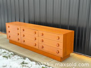 MaxSold Auction: Danish Teak 9-Drawer Dresser by Engedahl, 1960s - Hamilton (Ontario, Canada) SELLER MANAGED Estate Sale Online Auction - Gertrude Street