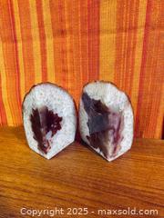 MaxSold Auction: Pair of Natural Agate / Carnelian Cut Bookends - Hamilton (Ontario, Canada) SELLER MANAGED Estate Sale Online Auction - Gertrude Street