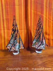 MaxSold Auction: Pair of Vintage Murano Art Glass Christmas Trees - Hamilton (Ontario, Canada) SELLER MANAGED Estate Sale Online Auction - Gertrude Street