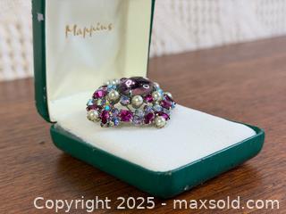 MaxSold Auction: Sherman Fuchsia Pink + Purple Aurora Brooch - Hamilton (Ontario, Canada) SELLER MANAGED Estate Sale Online Auction - Gertrude Street