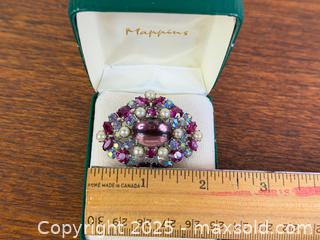 MaxSold Auction: Sherman Fuchsia Pink + Purple Aurora Brooch - Hamilton (Ontario, Canada) SELLER MANAGED Estate Sale Online Auction - Gertrude Street