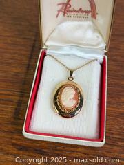 MaxSold Auction: Vintage 14k Gold-Filled Cameo Locket Necklace - Hamilton (Ontario, Canada) SELLER MANAGED Estate Sale Online Auction - Gertrude Street