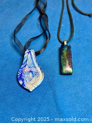 MaxSold Auction: Vintage Art Glass Pendant Necklaces - Hamilton (Ontario, Canada) SELLER MANAGED Estate Sale Online Auction - Gertrude Street