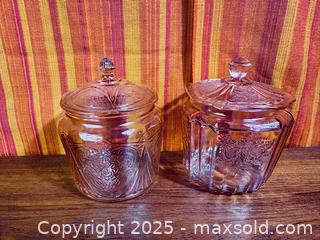 MaxSold Auction: Vintage Depression Glass Cookie Jars - Hamilton (Ontario, Canada) SELLER MANAGED Estate Sale Online Auction - Gertrude Street