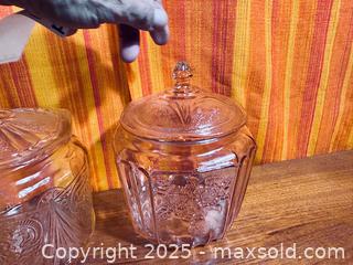 MaxSold Auction: Vintage Depression Glass Cookie Jars - Hamilton (Ontario, Canada) SELLER MANAGED Estate Sale Online Auction - Gertrude Street