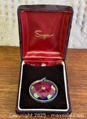 MaxSold Auction: Vintage Sterling Silver Encased MOORCROFT Pendant - Hamilton (Ontario, Canada) SELLER MANAGED Estate Sale Online Auction - Gertrude Street
